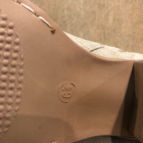 Bucco Tan and Brown Lace Up Boots with Stacked Heel - Picture 5 of 5